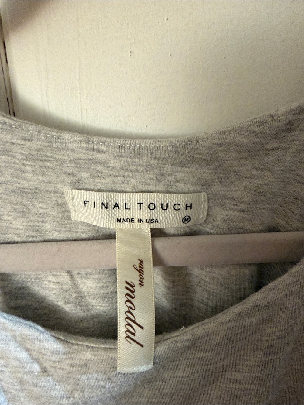 Final Touch Light Gray Racerback Tank Top - Picture 2 of 2